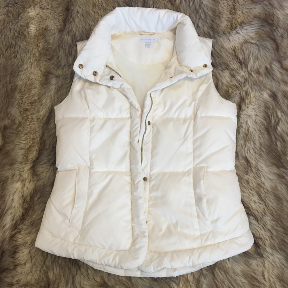 White Charter Club Vest